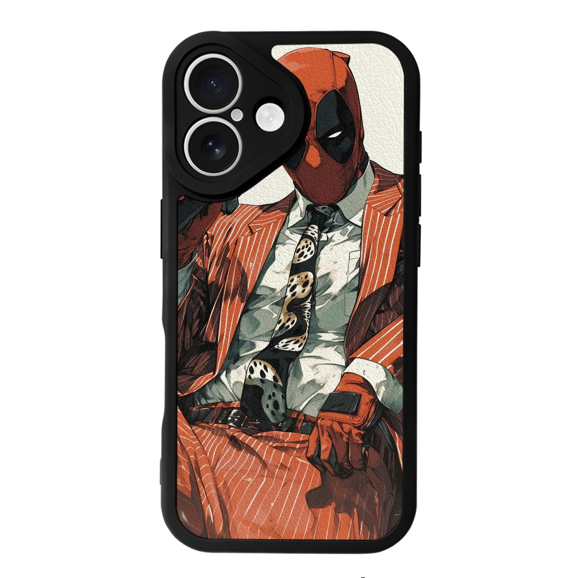 （画像用） Deadpool デッドプール 【iPhone 16シリーズ対応】シリコンスマホケース（レザー調） 材質：シリコン
